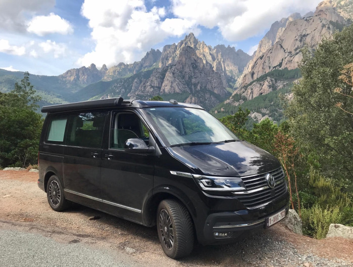 Volkswagen california in de bergen