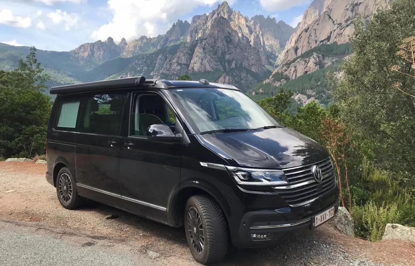 Volkswagen california in de bergen