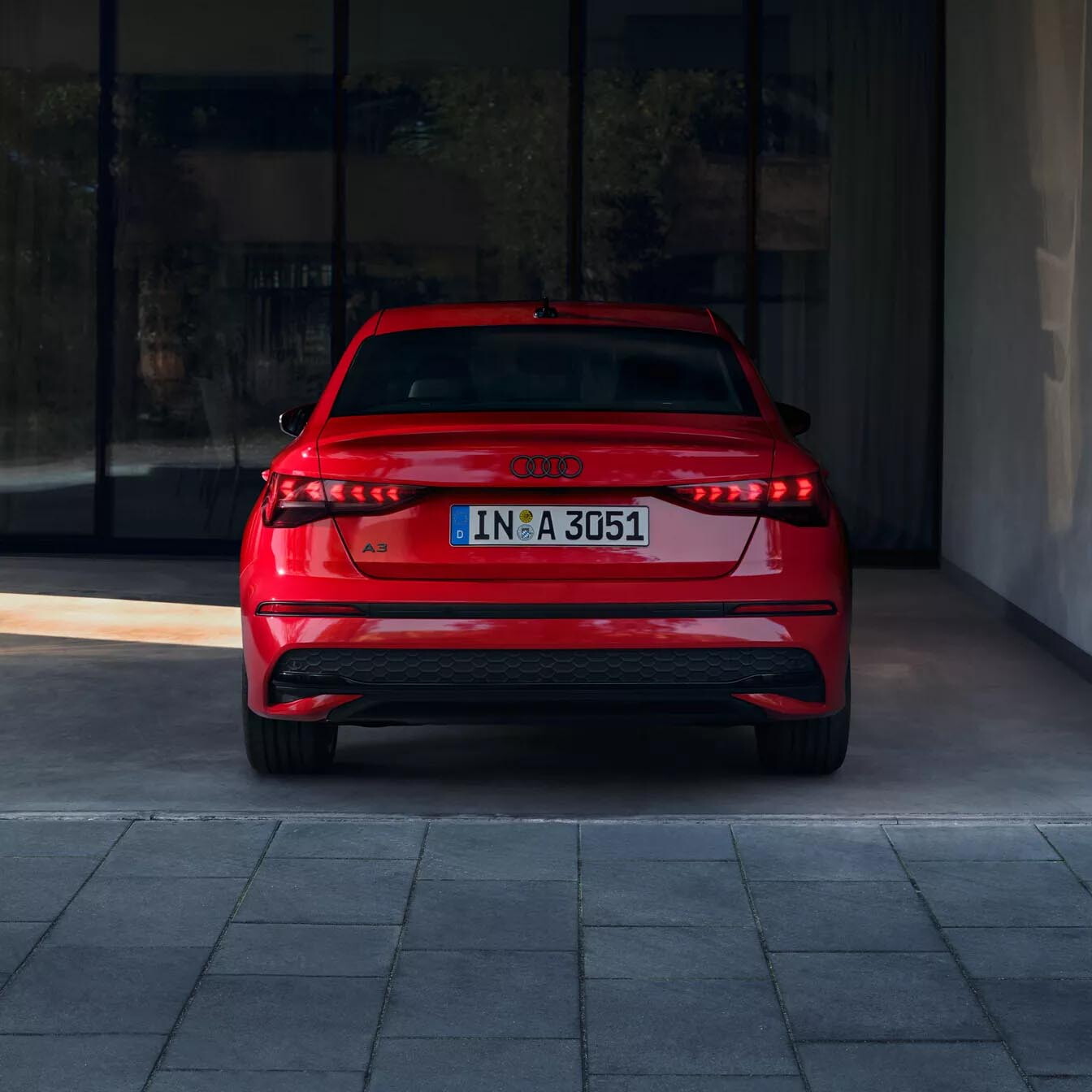 Audi A3 Berline rood achterkant