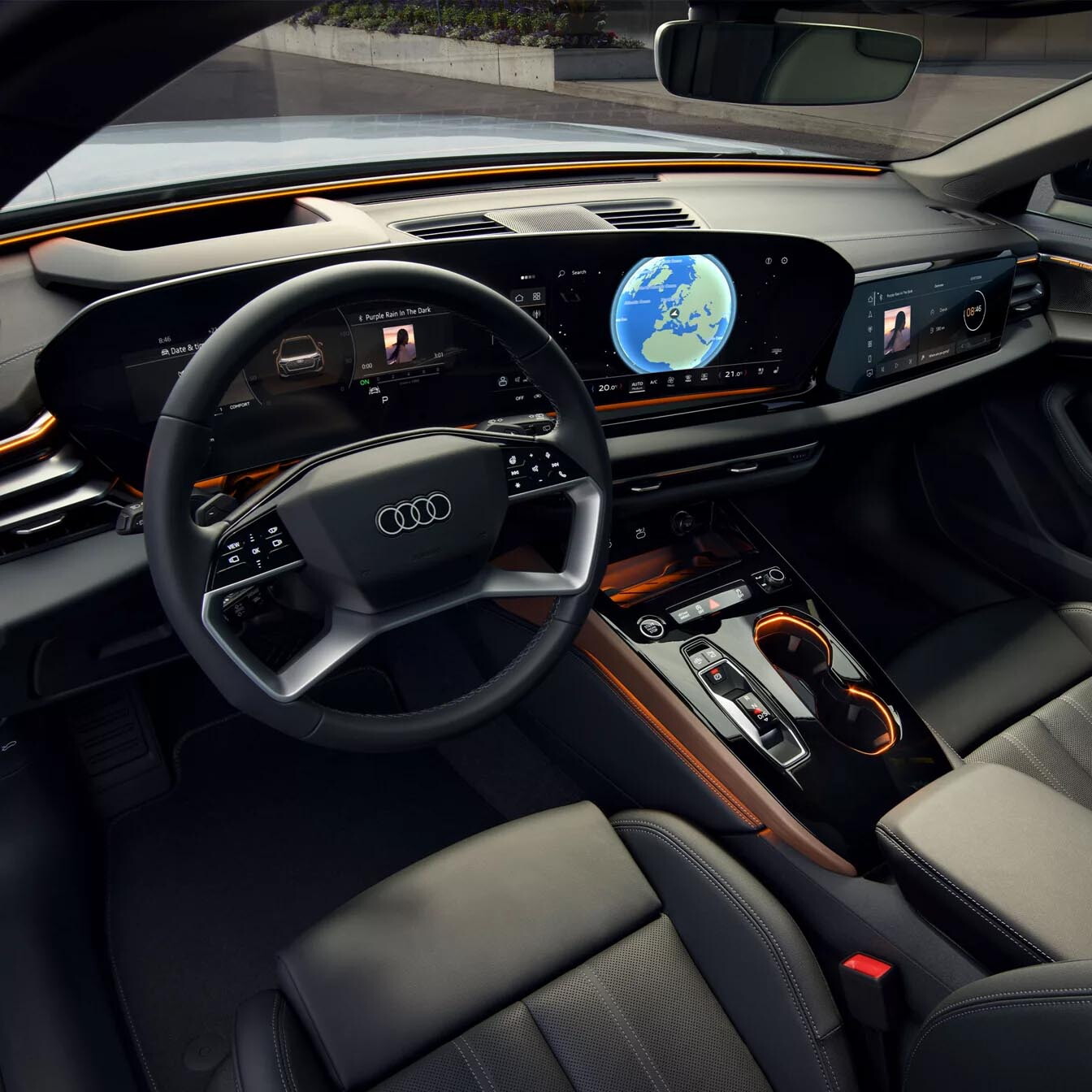 Audi A5 Avant interieur zwarte bekleding en stuur