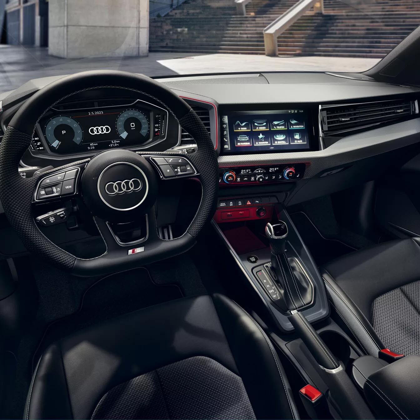 audi a1 sportback interieur stuur infotainment