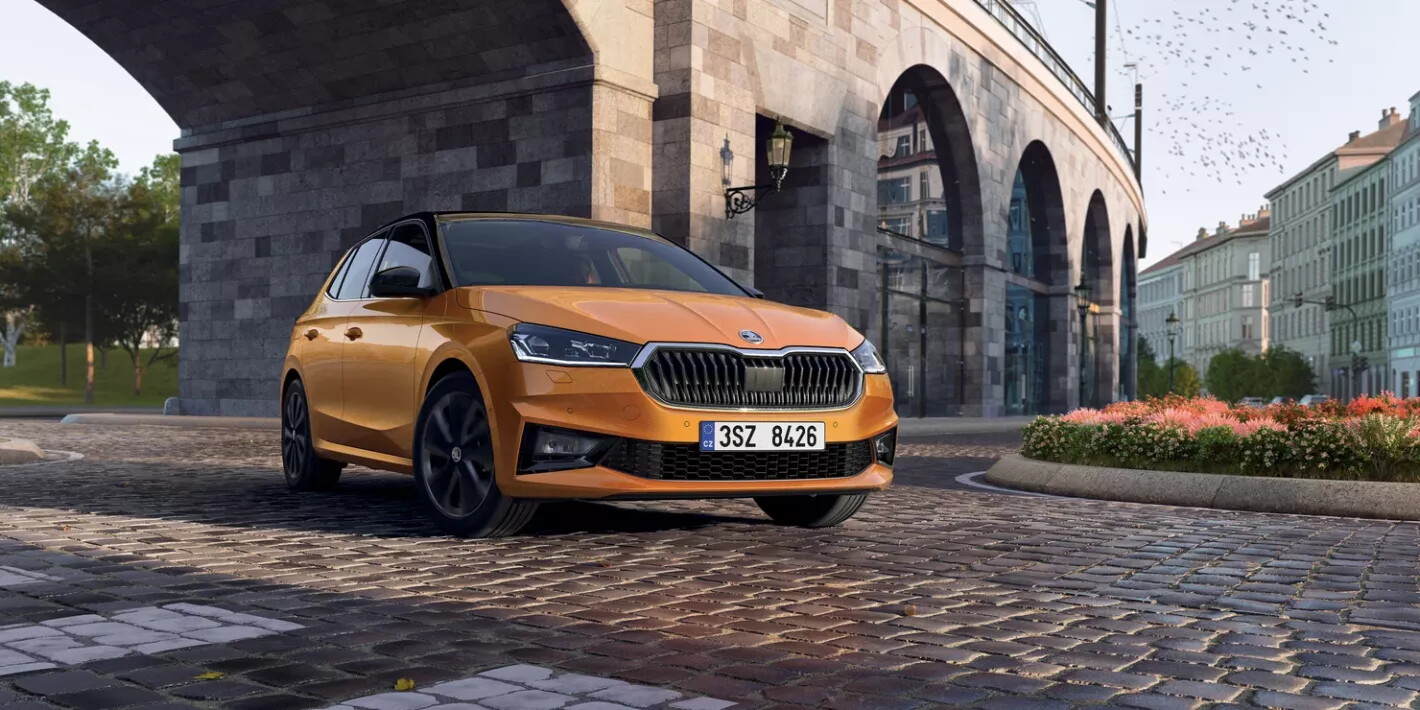 Skoda Fabia exterieur oranje voorkant