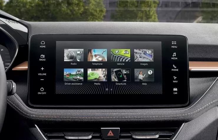 Skoda Fabia interieur met infotainment