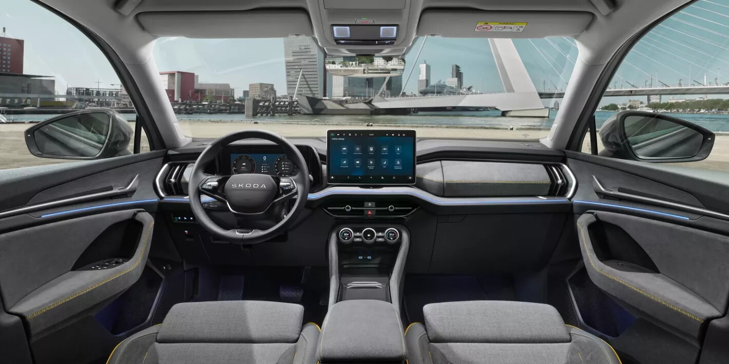 Skoda Kodiaq iV interieur met infotainment