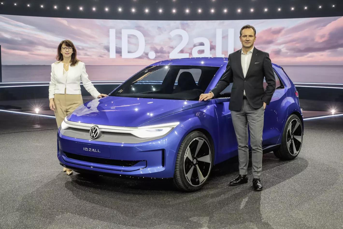 Blauwe Volkswagen ID. 2all
