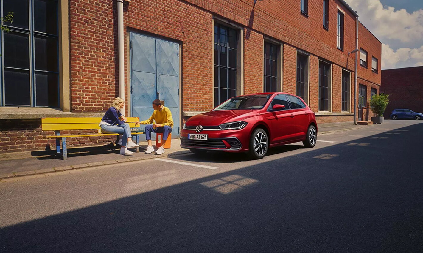 Rode volkswagen Polo
