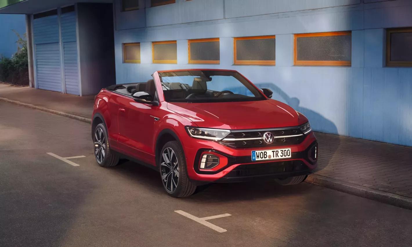 Rode Volkswagen T-Roc Cabrio