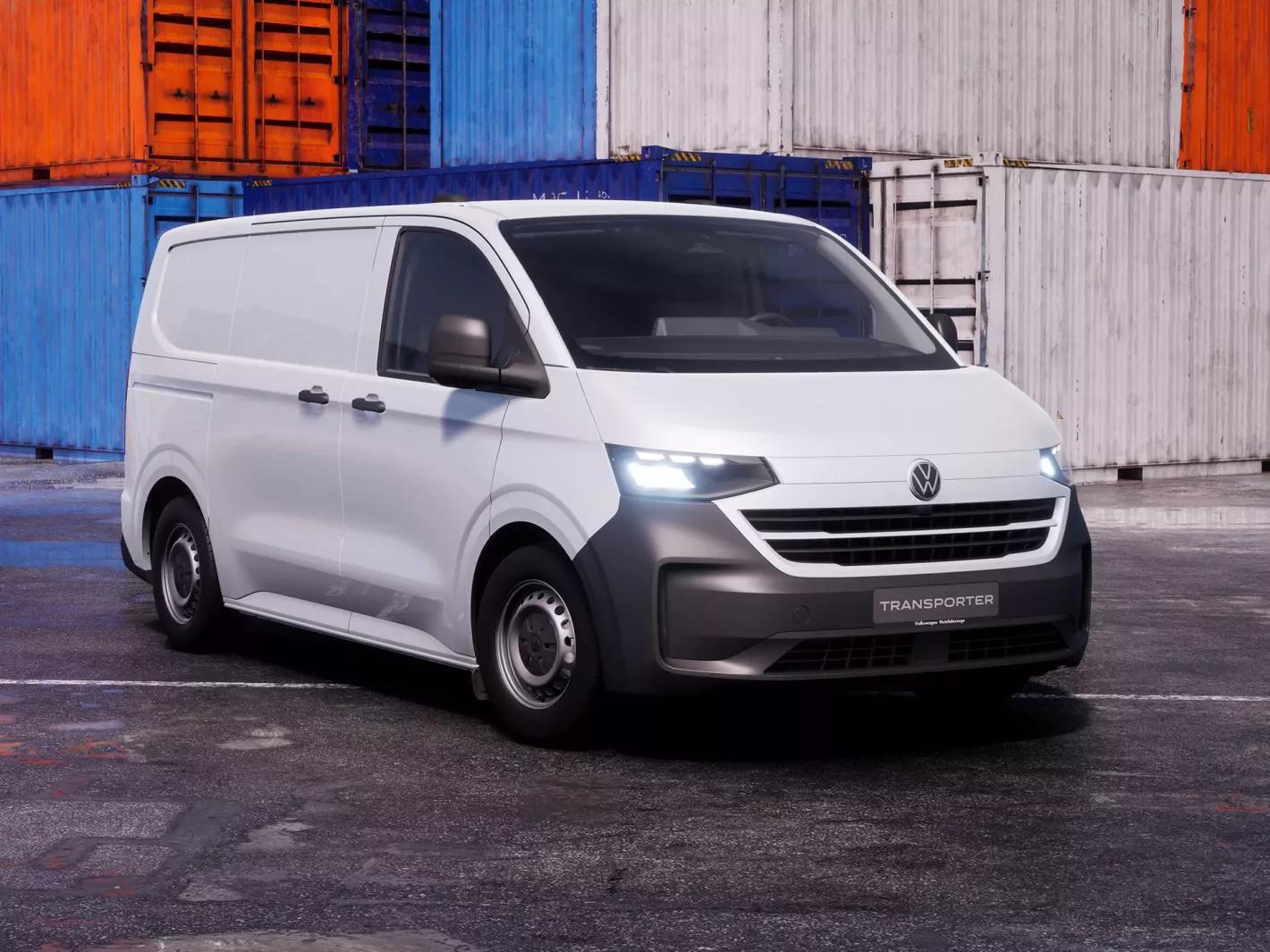 Volkswagen transporter in het wit